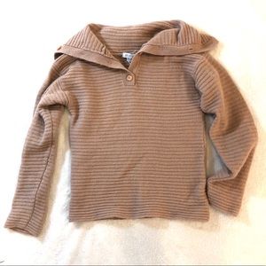 Geoffrey Beene Lambswool Pale Pink Collard Sweater